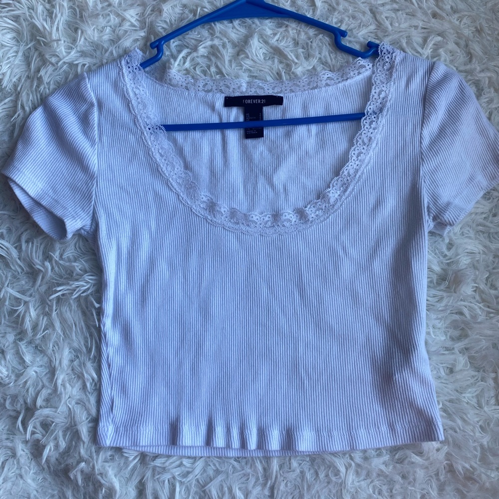 White crop top